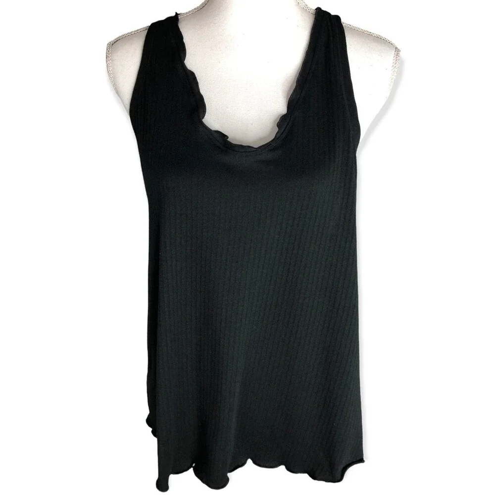 Nike Yoga Core Collection Black Ribbed Tank Top